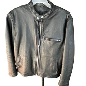 Men's Classic Black Leather Jacket